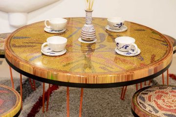 Golden Autumn Colored-Pencil Coffee Table