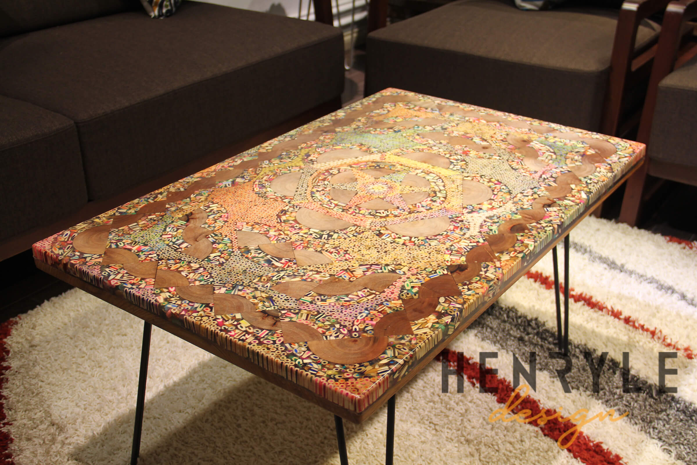 Aura of the Star Colored-Pencil Coffee Table
