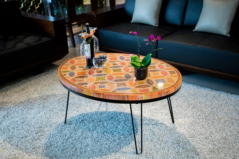 Colored Pencil Coffee Tables Designed by Henry Le