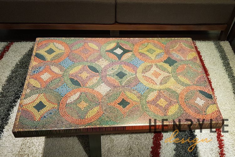 Flow of Property Colored-Pencil Coffee Table