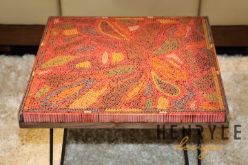 Lotus Pond Colored-Pencil Coffee Table