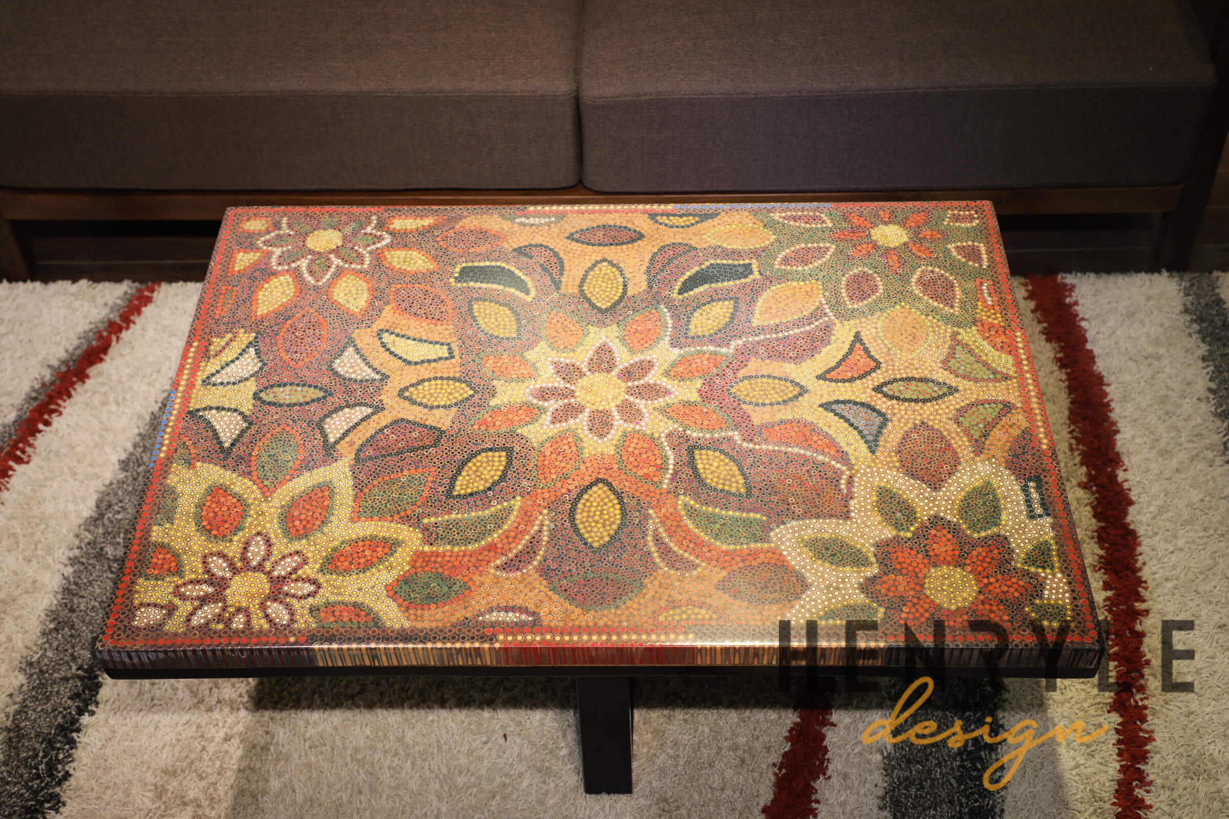 Melody of Mother Nature Colored-Pencil Coffee Table