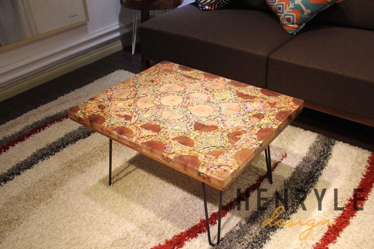 Puzzling Slices of Life Colored-Pencil Coffee Table