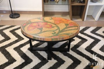 Single Curves Colored-Pencil Coffee Table 2