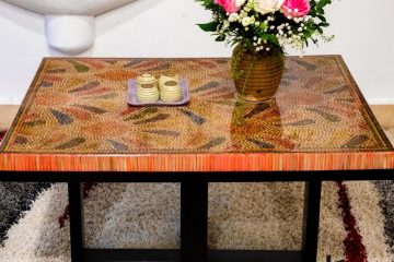 The Blooming Fireworks Colored Pencil Coffee Table