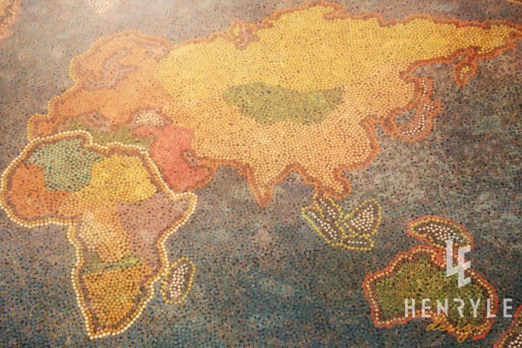 The World Map Colored Pencil Coffee Table 5