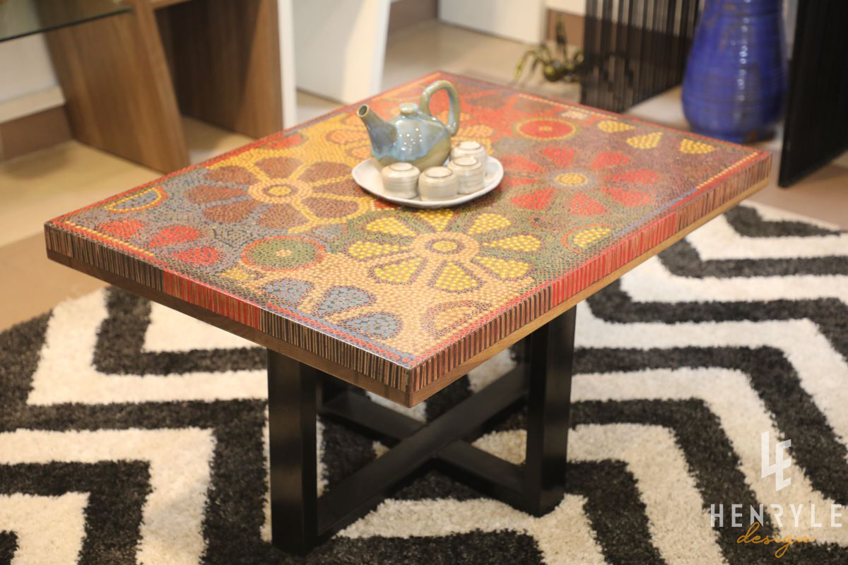 Wild Cosmos Flower Colored-Pencil Coffee Table 9
